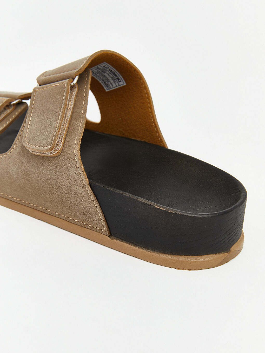 Haki Çift Bantlı Erkek Terlik-4