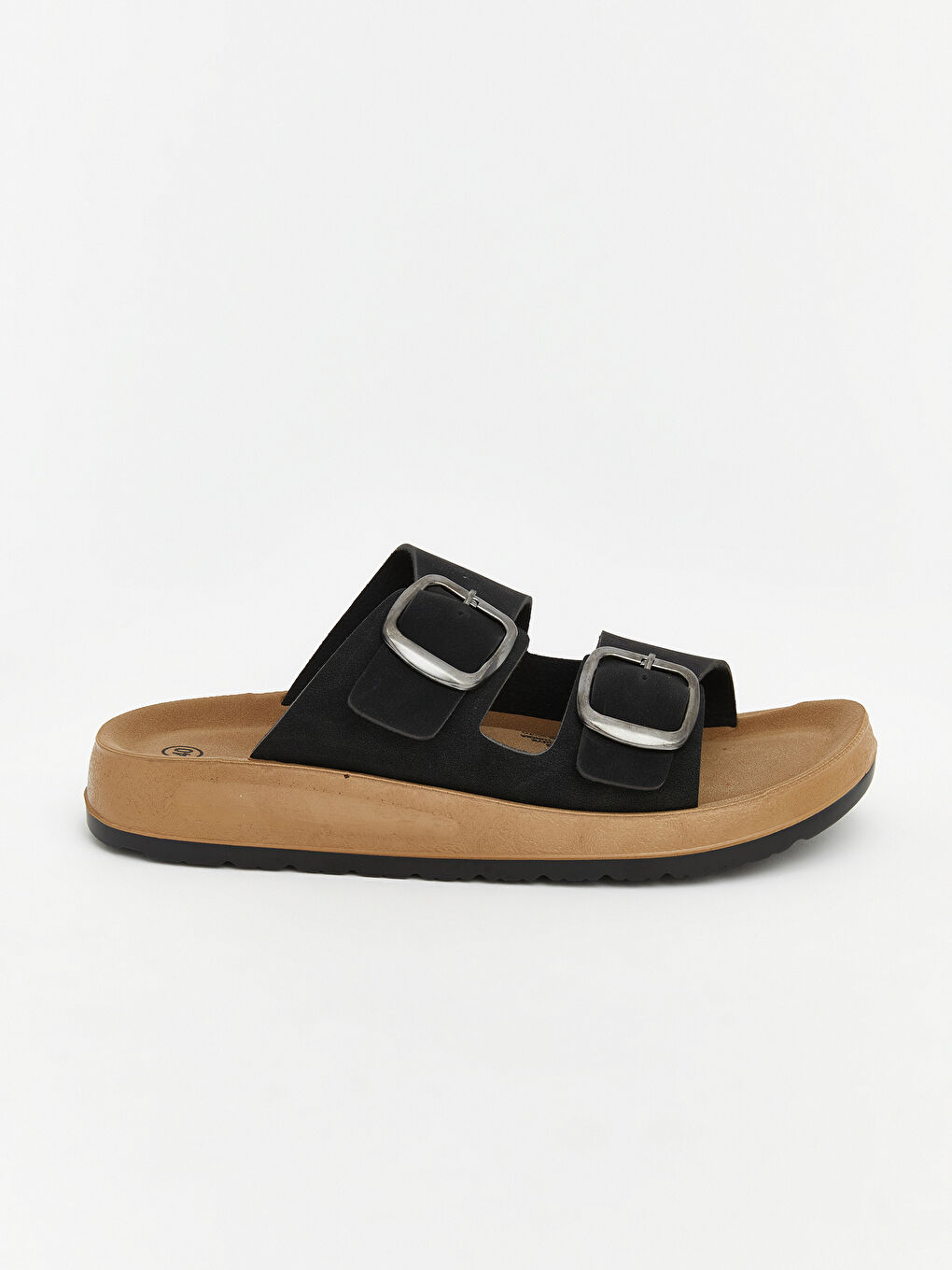 Siyah Çift Bantlı Erkek Terlik-1