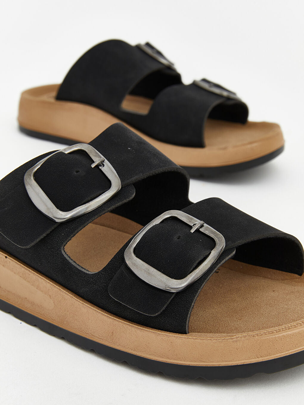 Siyah Çift Bantlı Erkek Terlik-2