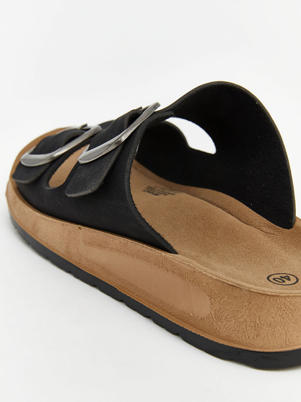 Siyah Çift Bantlı Erkek Terlik-4