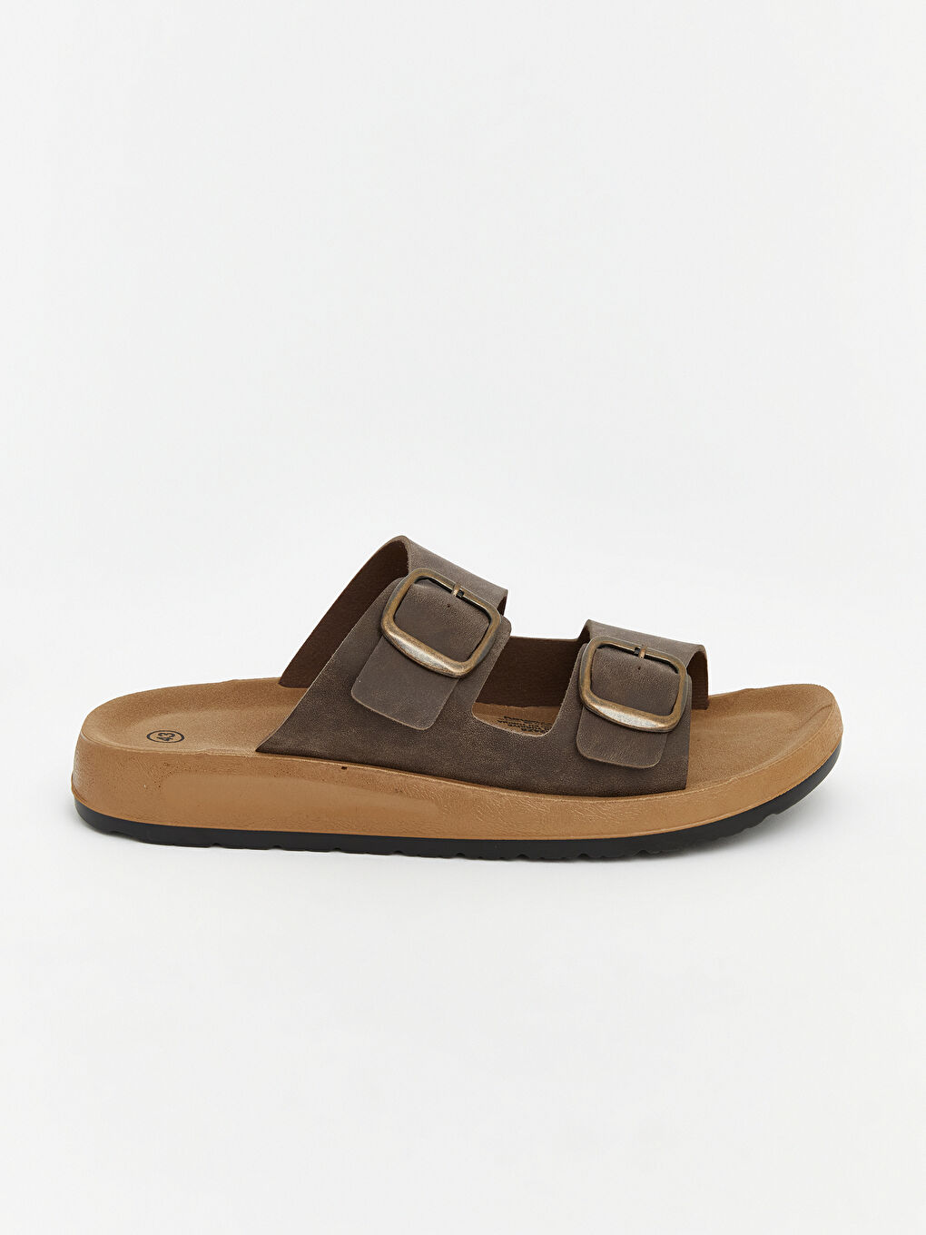 Kahverengi Çift Bantlı Erkek Terlik-1