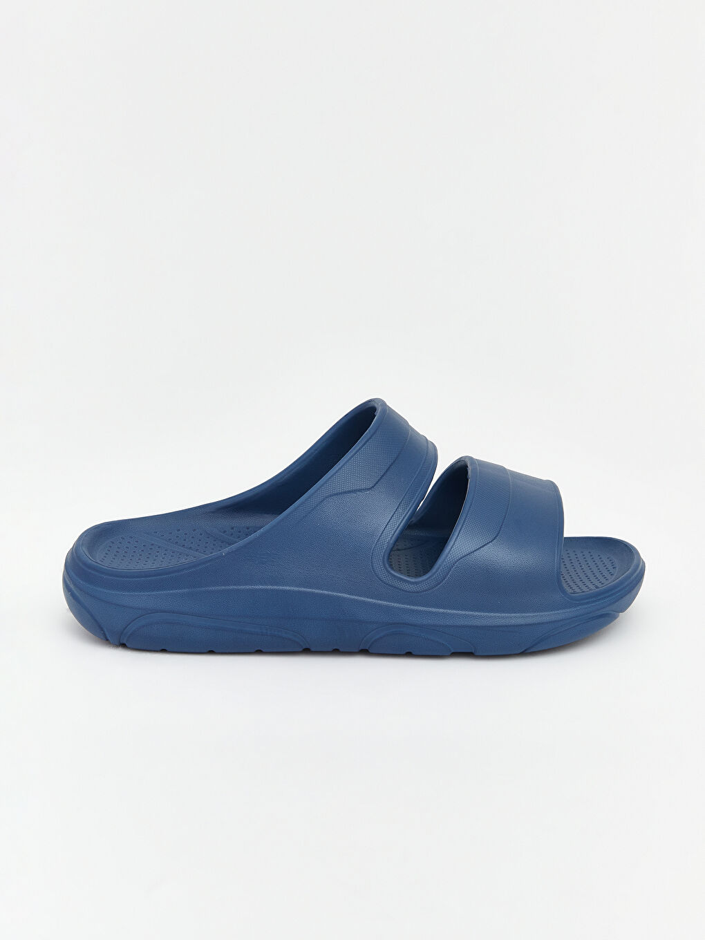 Lacivert Çift Bantlı Erkek Terlik-1