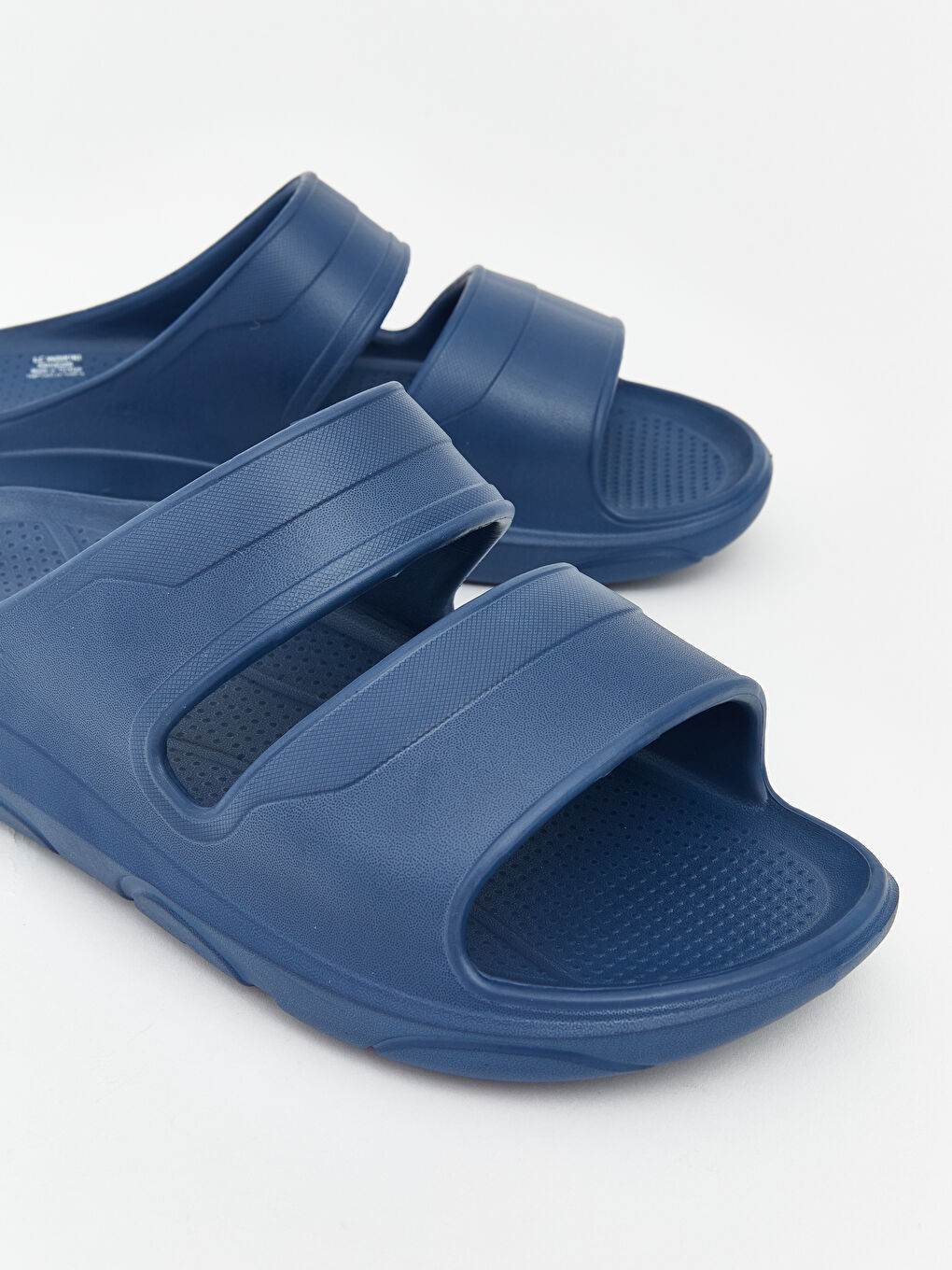 Lacivert Çift Bantlı Erkek Terlik-2