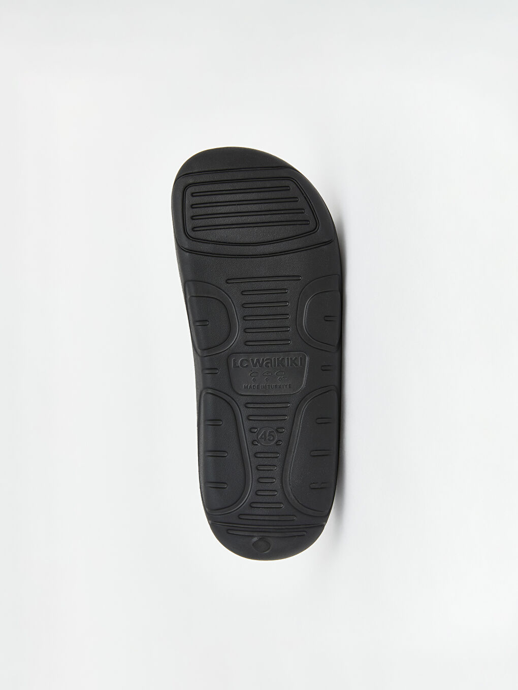 Siyah Geniş Çift Bantlı Kalın Tabanlı Erkek Terlik-4