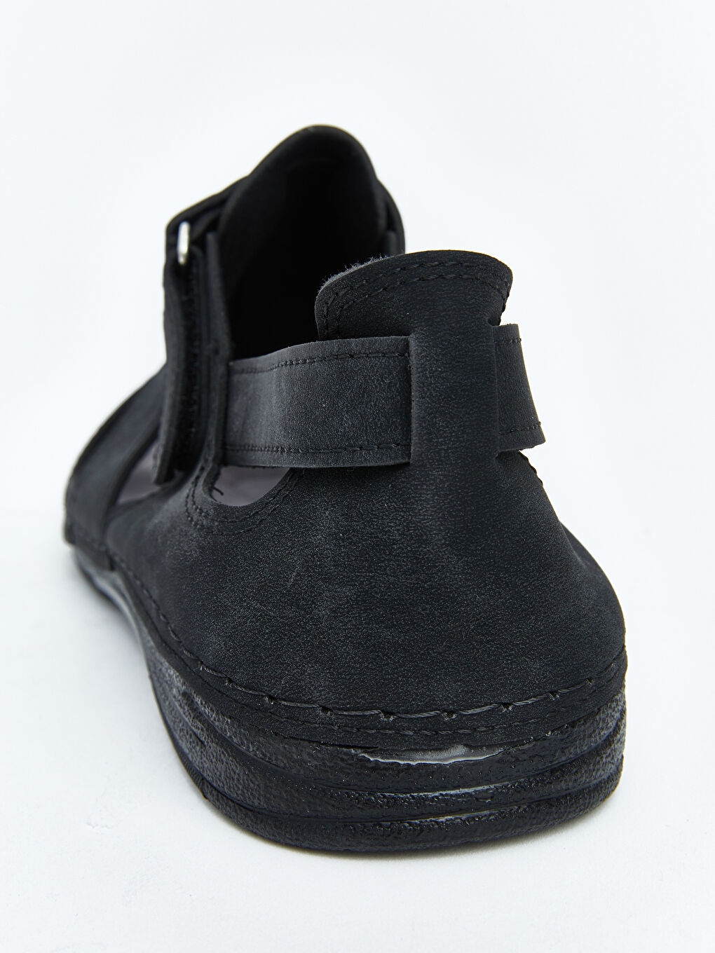 Siyah Süet Görünümlü Erkek Sandalet-4