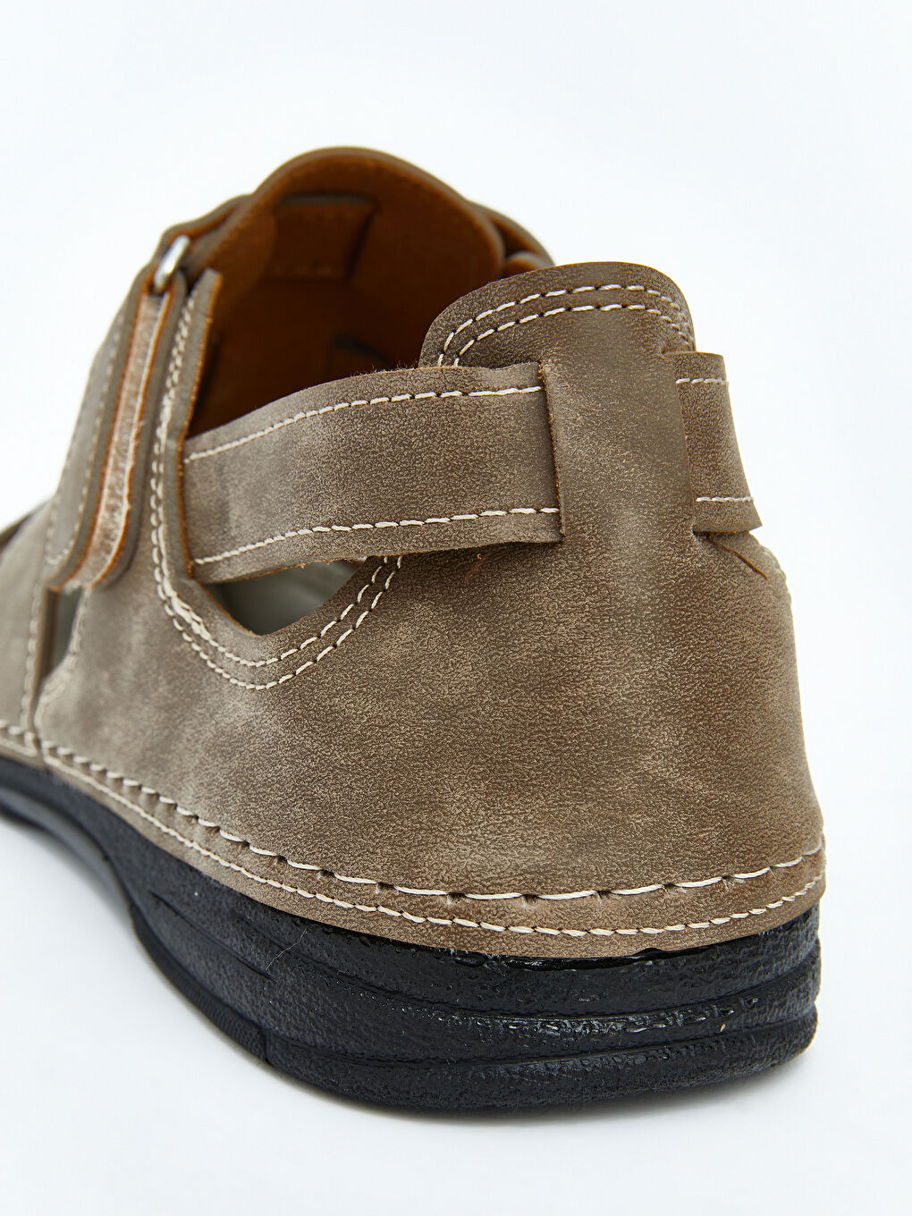 Kahverengi Süet Görünümlü Erkek Sandalet-4