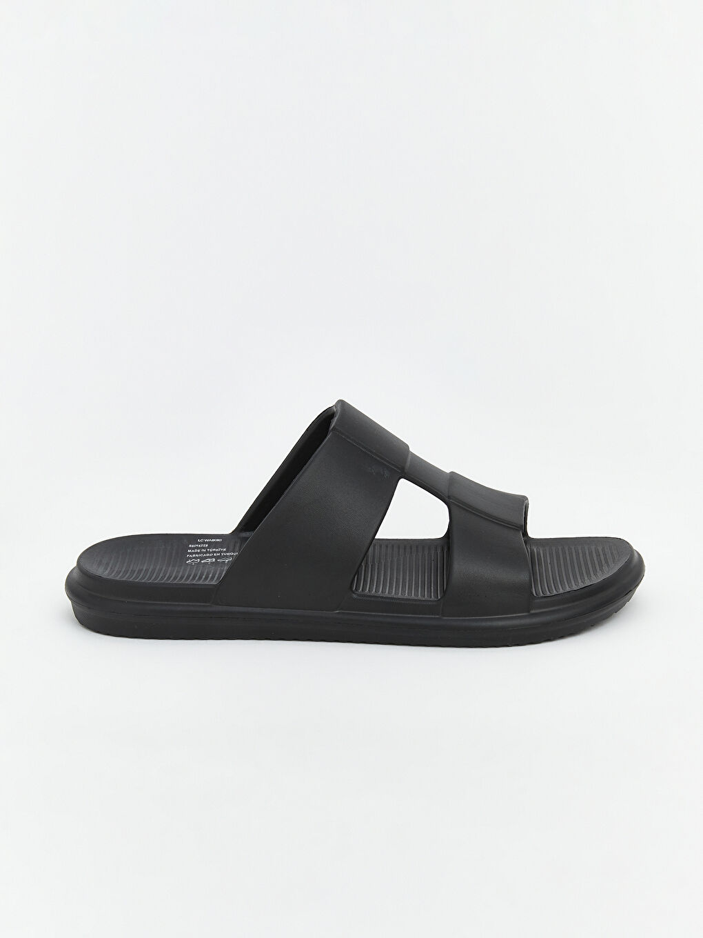 Siyah Çift Bantlı Erkek Terlik-1