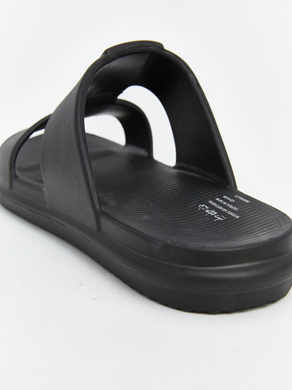 Siyah Çift Bantlı Erkek Terlik-4