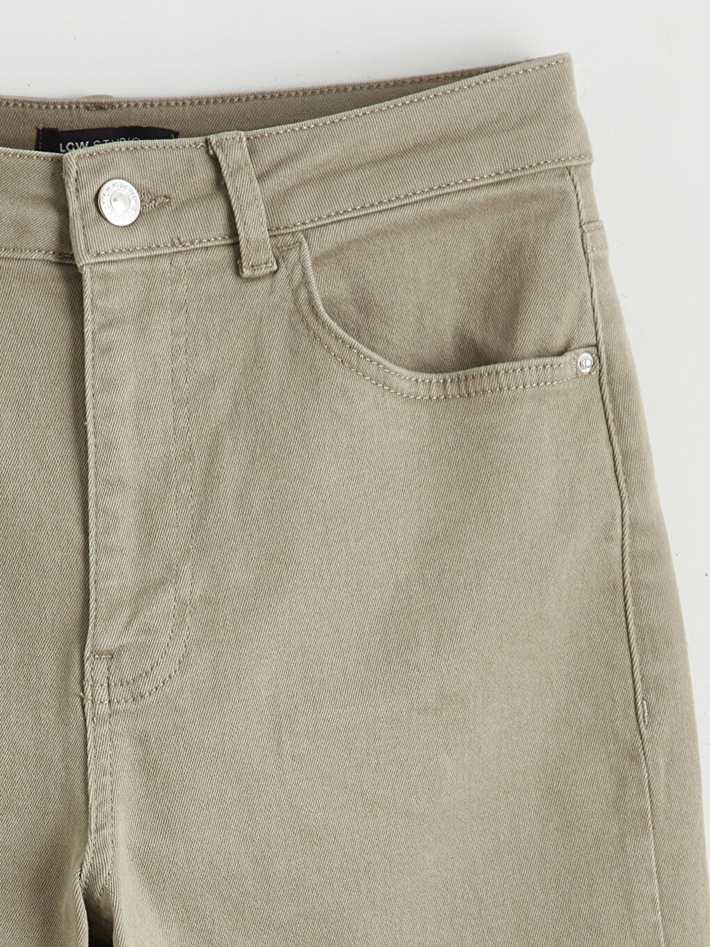 Yeşil Wideleg Kadın Jean Pantolon-6