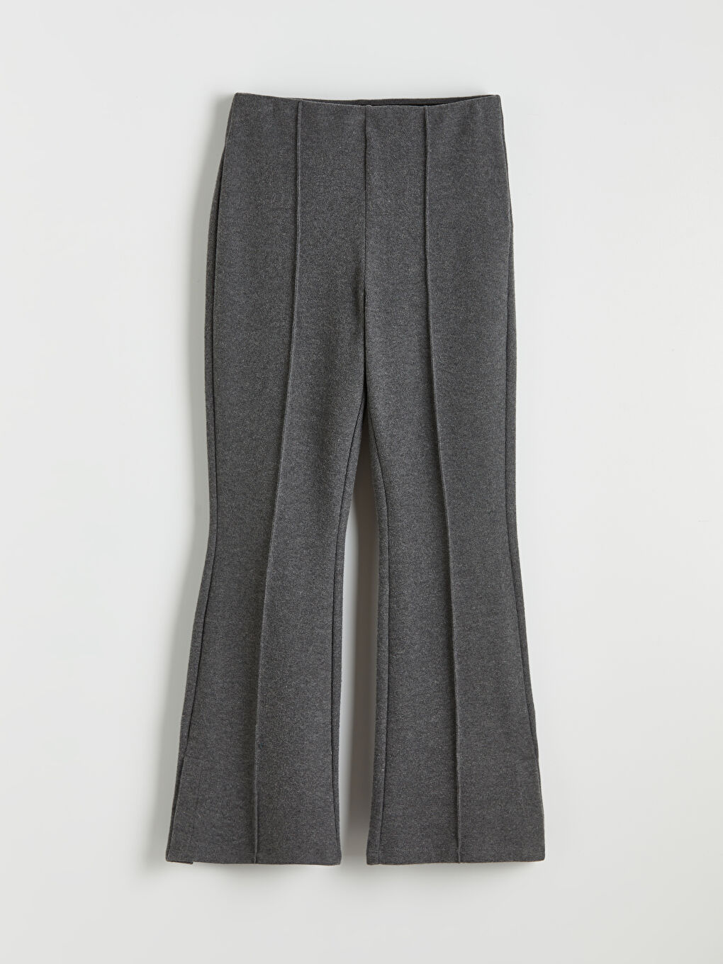 Antrasit Yüksek Bel İspanyol Paça Kadın Eşofman Altı