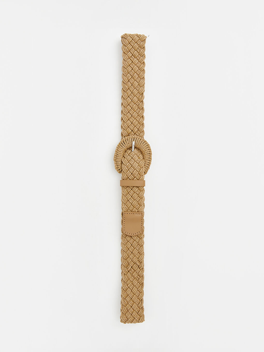 Bej Hasır Örgü Kadın Kemer-2