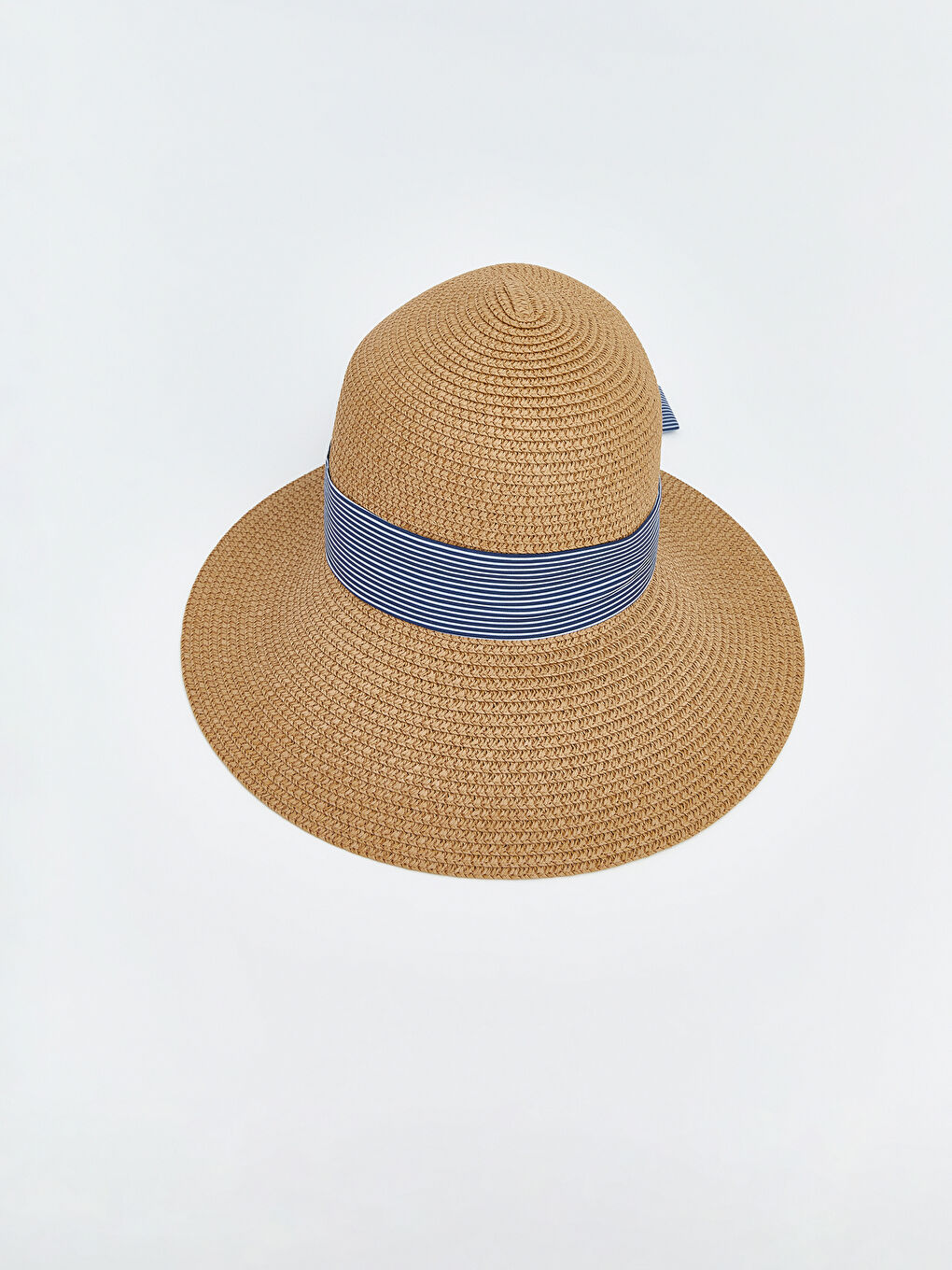 Bej Kadın Hasır Fötr Şapka-1