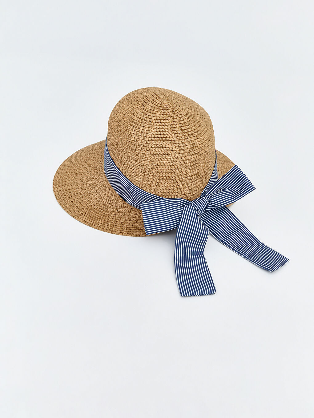 Bej Kadın Hasır Fötr Şapka-2