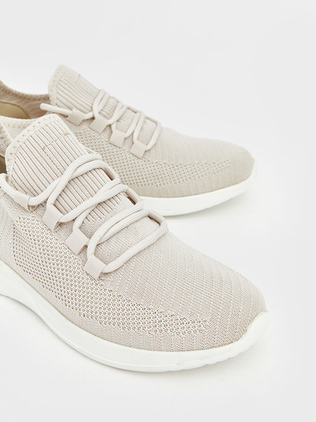 Bej File Detaylı Kadın Spor Ayakkabı-2