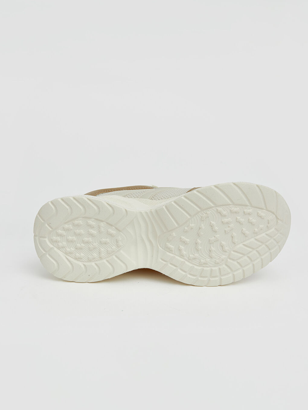 Bej Kalın Tabanlı Fileli Kadın Spor Ayakkabı-3