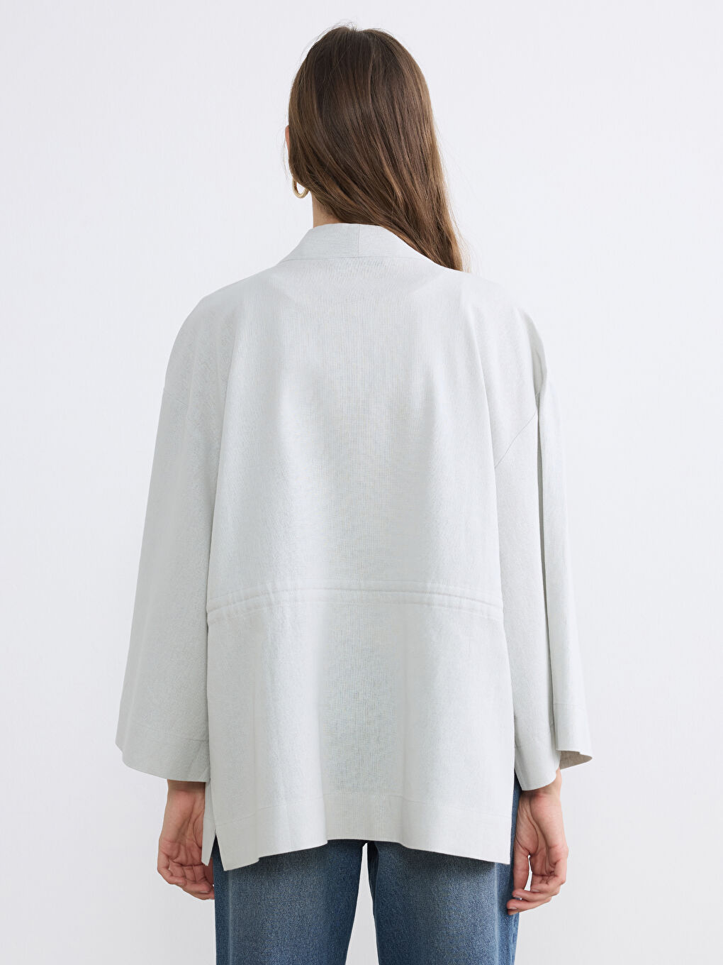 Kimono BEIGE Femme-3