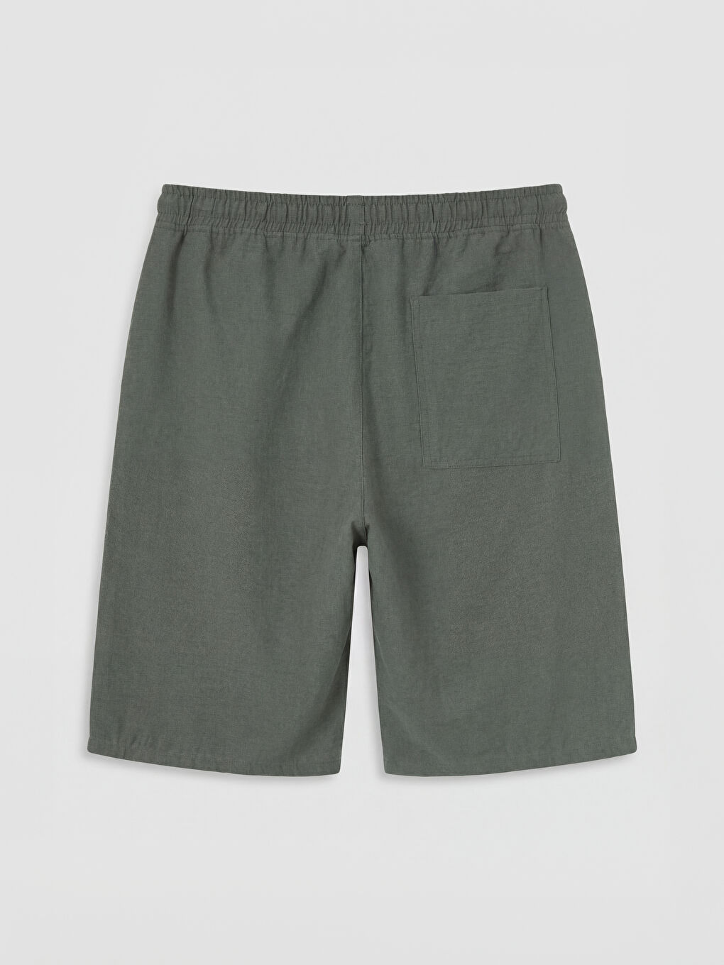 Regular Fit Linen Look Men's Shorts-5