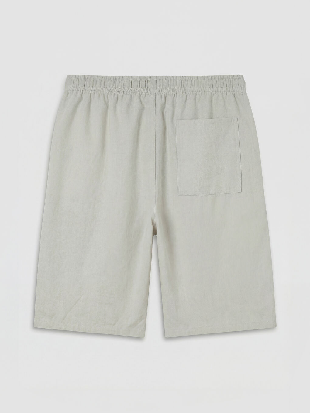 Regular Fit Linen Look Men's Shorts-5