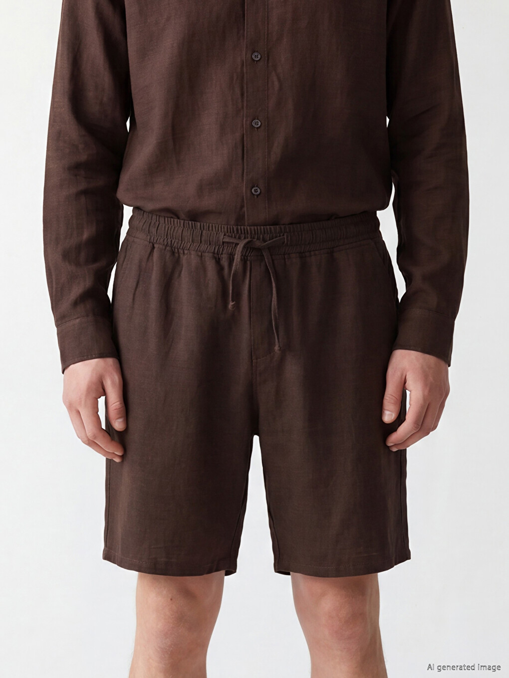 Man Brown Shorts-2