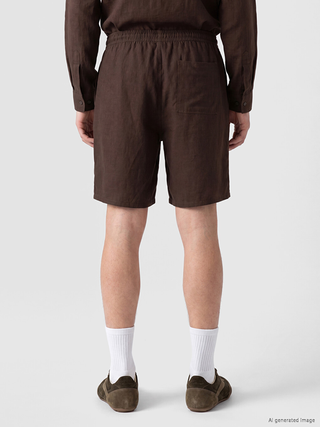 Man Brown Shorts-3