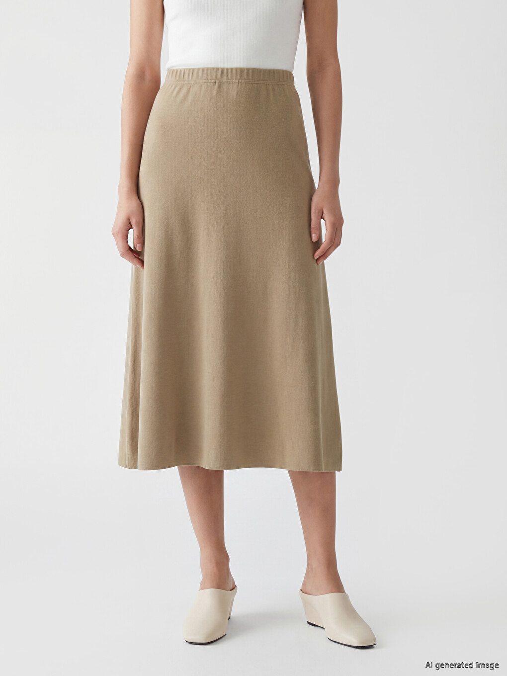 Woman Khaki Skirt-1
