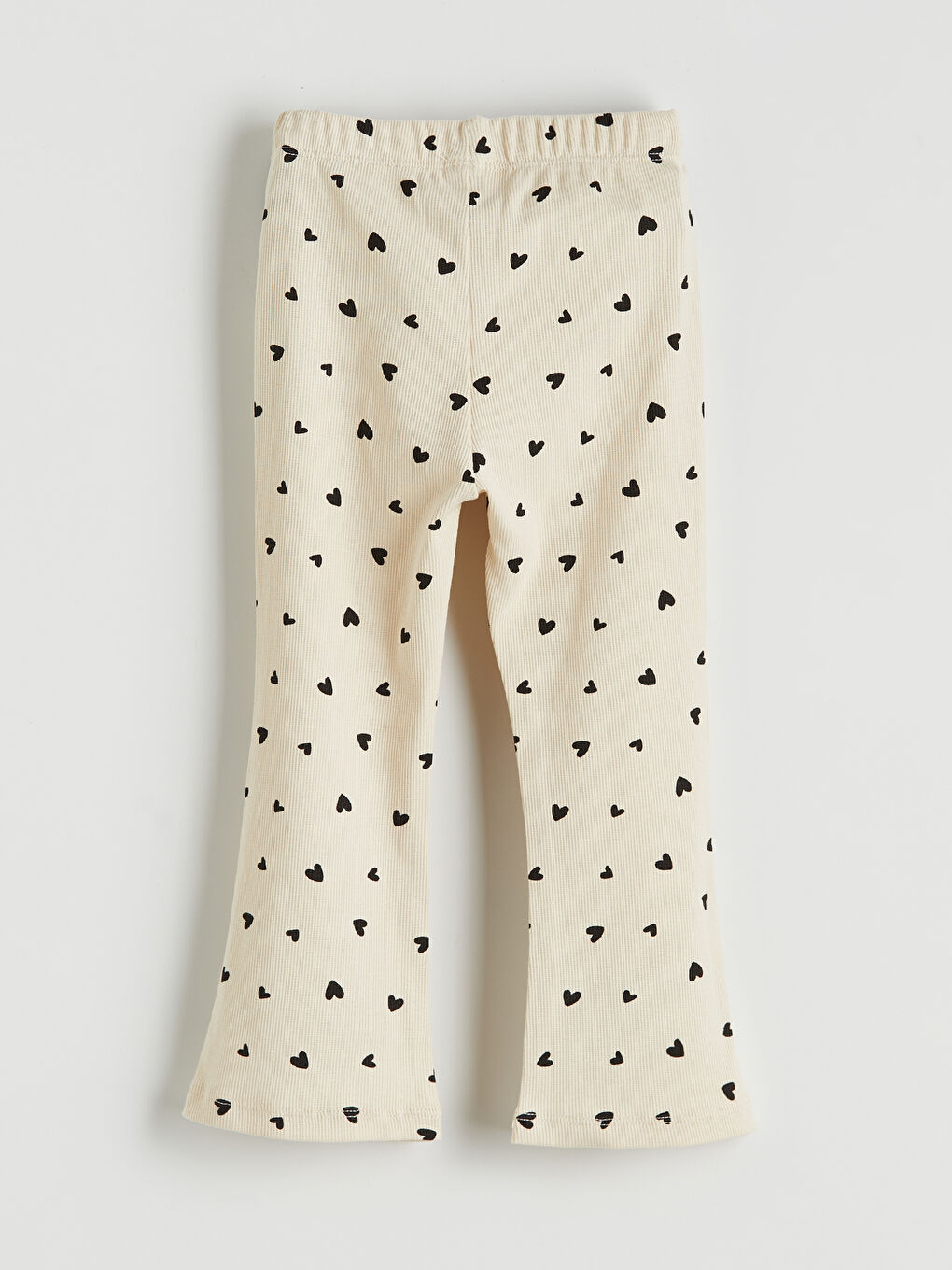 Bej Kalp Baskılı Kız Çocuk Bluz ve Tayt-4