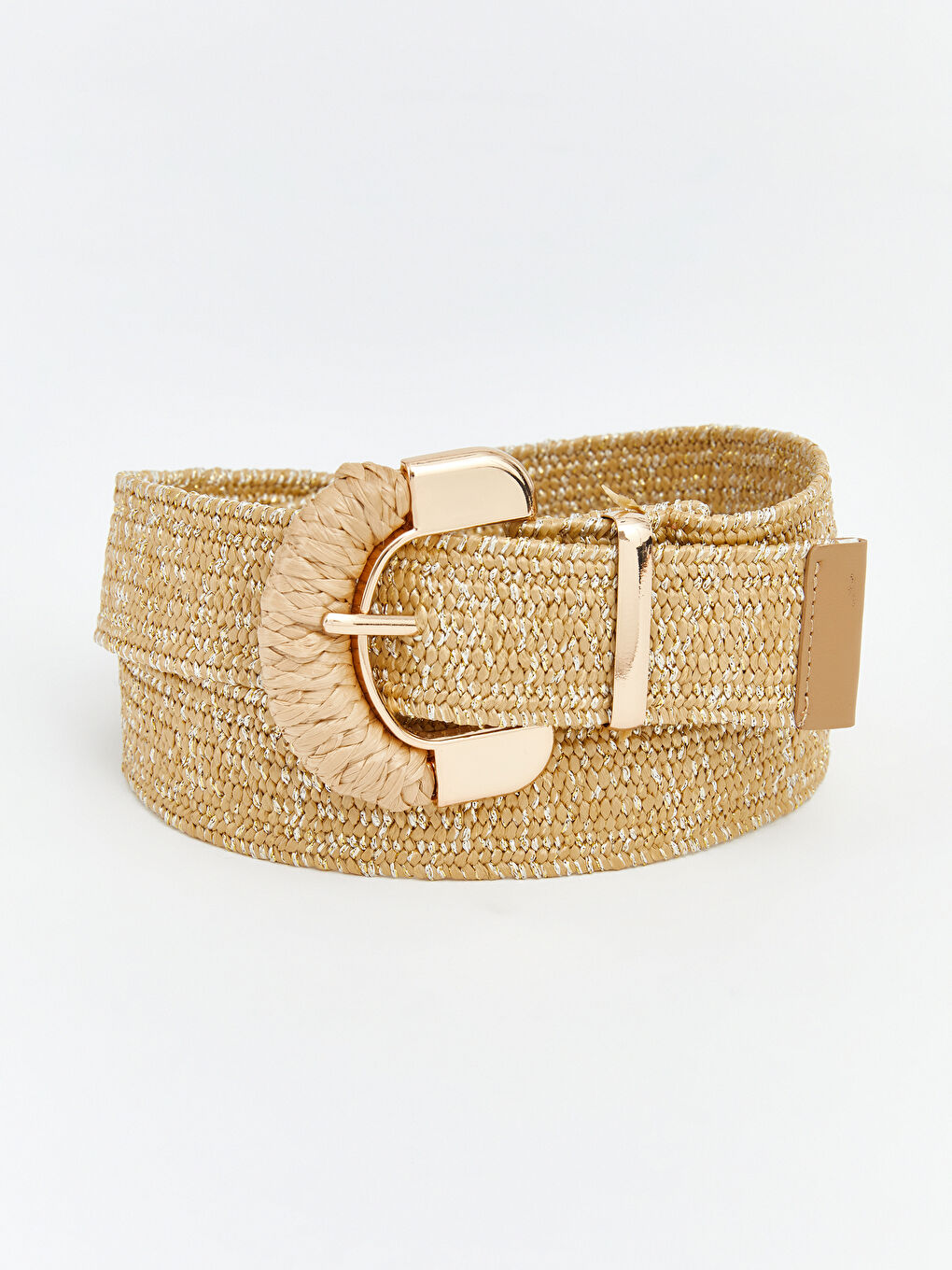 ქალი კრემისფერი ქამარი