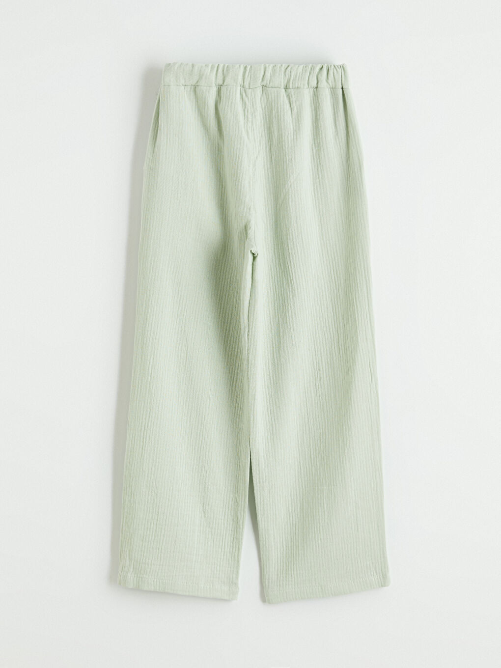 Yeşil Beli Lastikli Kız Çocuk Pantolon-2