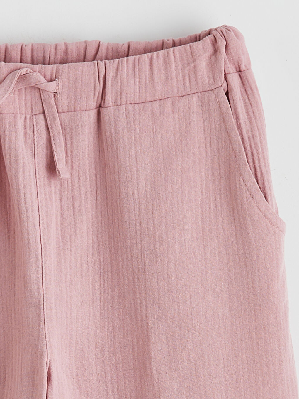 Lila Beli Lastikli Kız Çocuk Pantolon-1