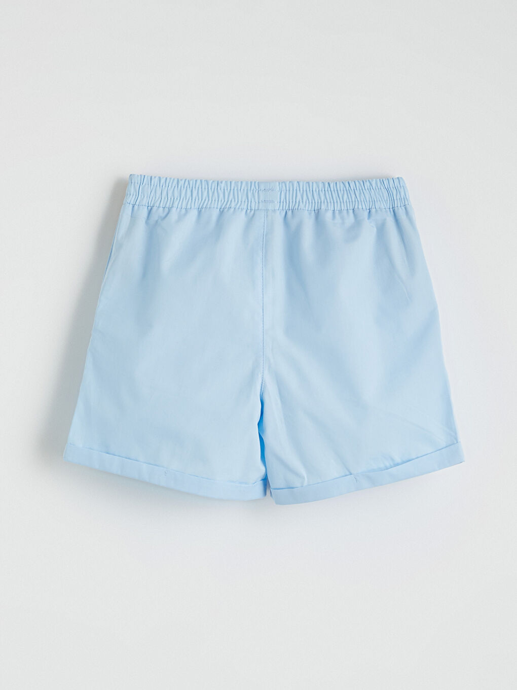 Mavi Beli Lastikli Kız Çocuk Şort-2