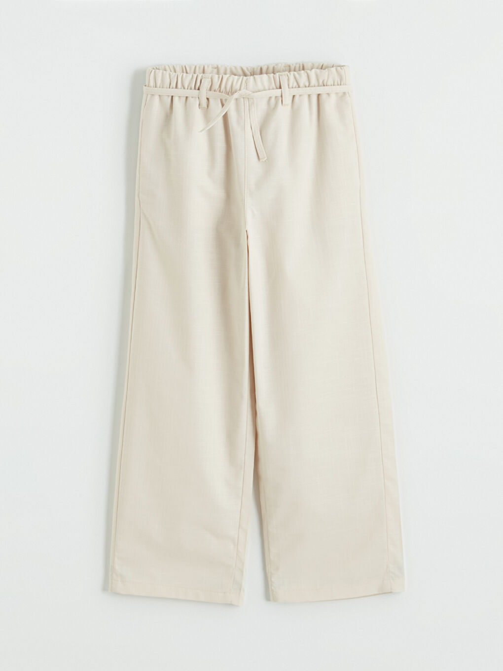 Bej Loose Fit Kız Çocuk Pantolon