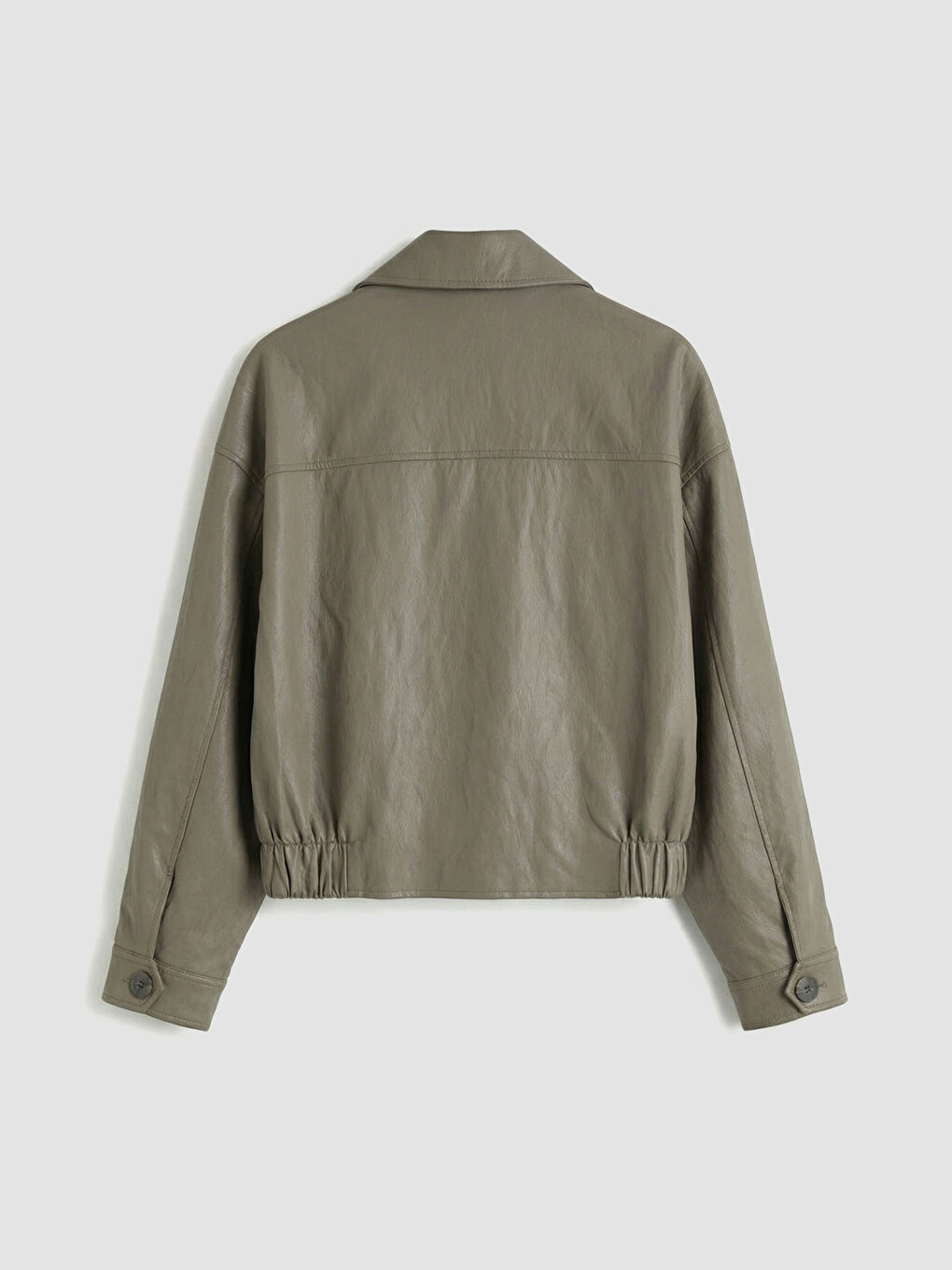 Double Breasted Faux Leather Jacket-8