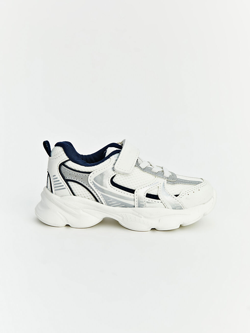 Beyaz Bağcık ve Cırt Cırtlı Erkek Bebek Spor Ayakkabı-2