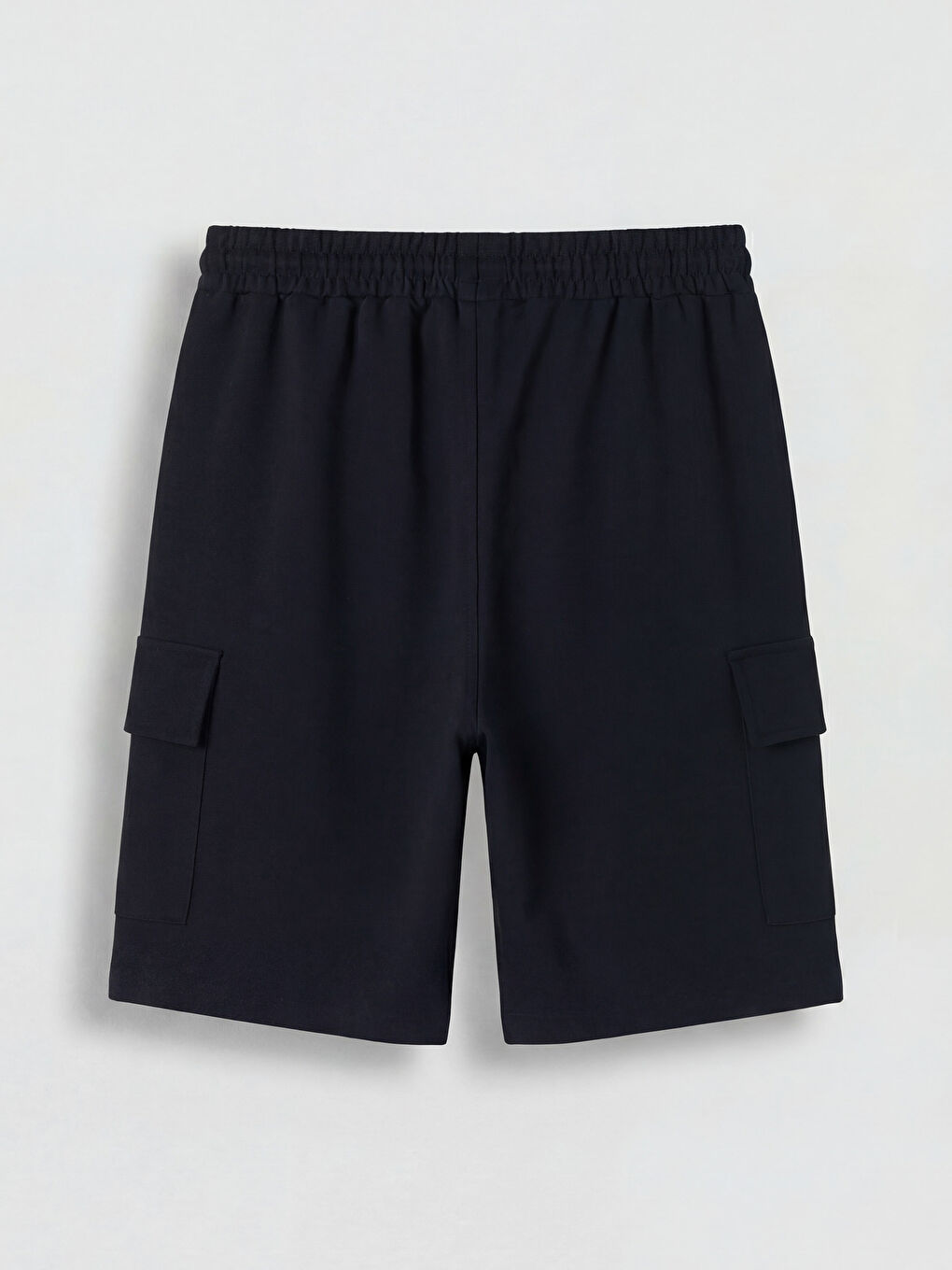 Siyah Standart Kalıp Erkek Kargo Şort-1