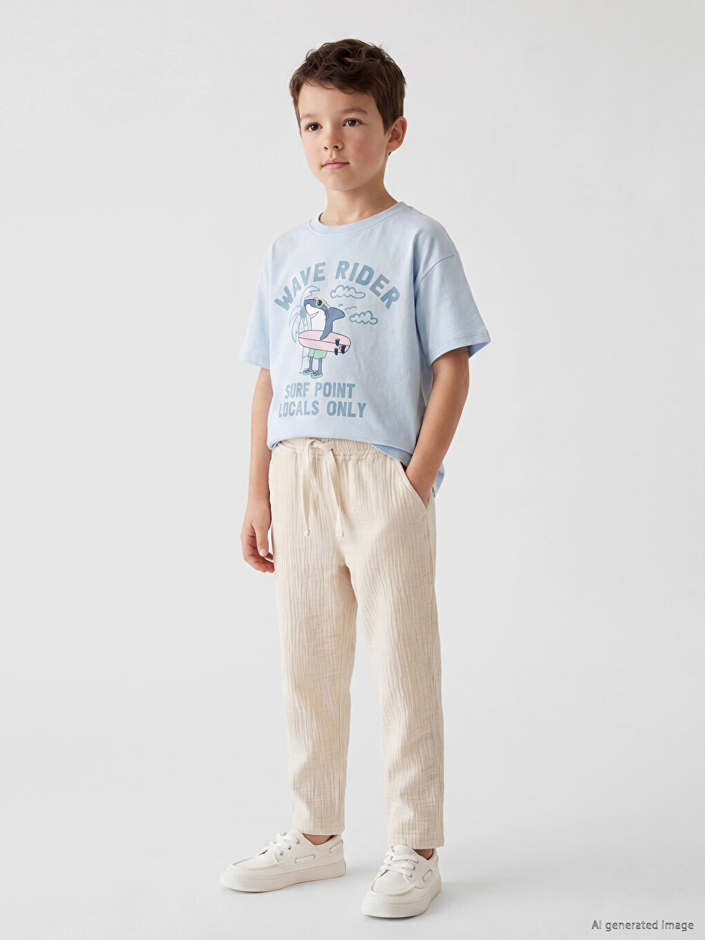 Baggy Fit Boys' Muslin Trousers-1