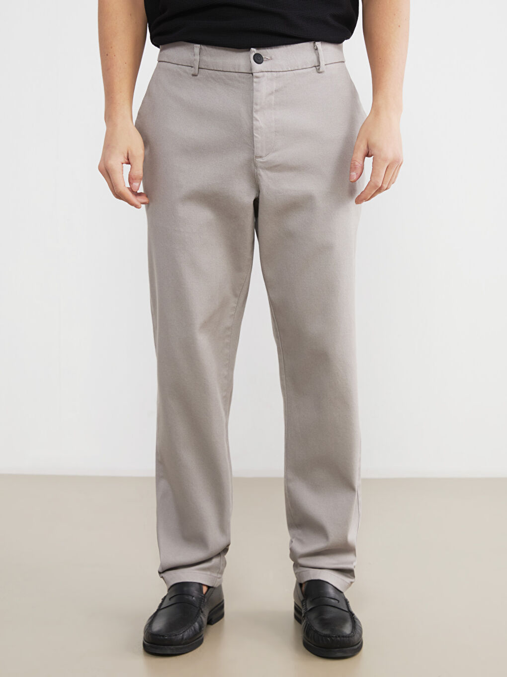 Gri Standart Fit Erkek Pantolon-1