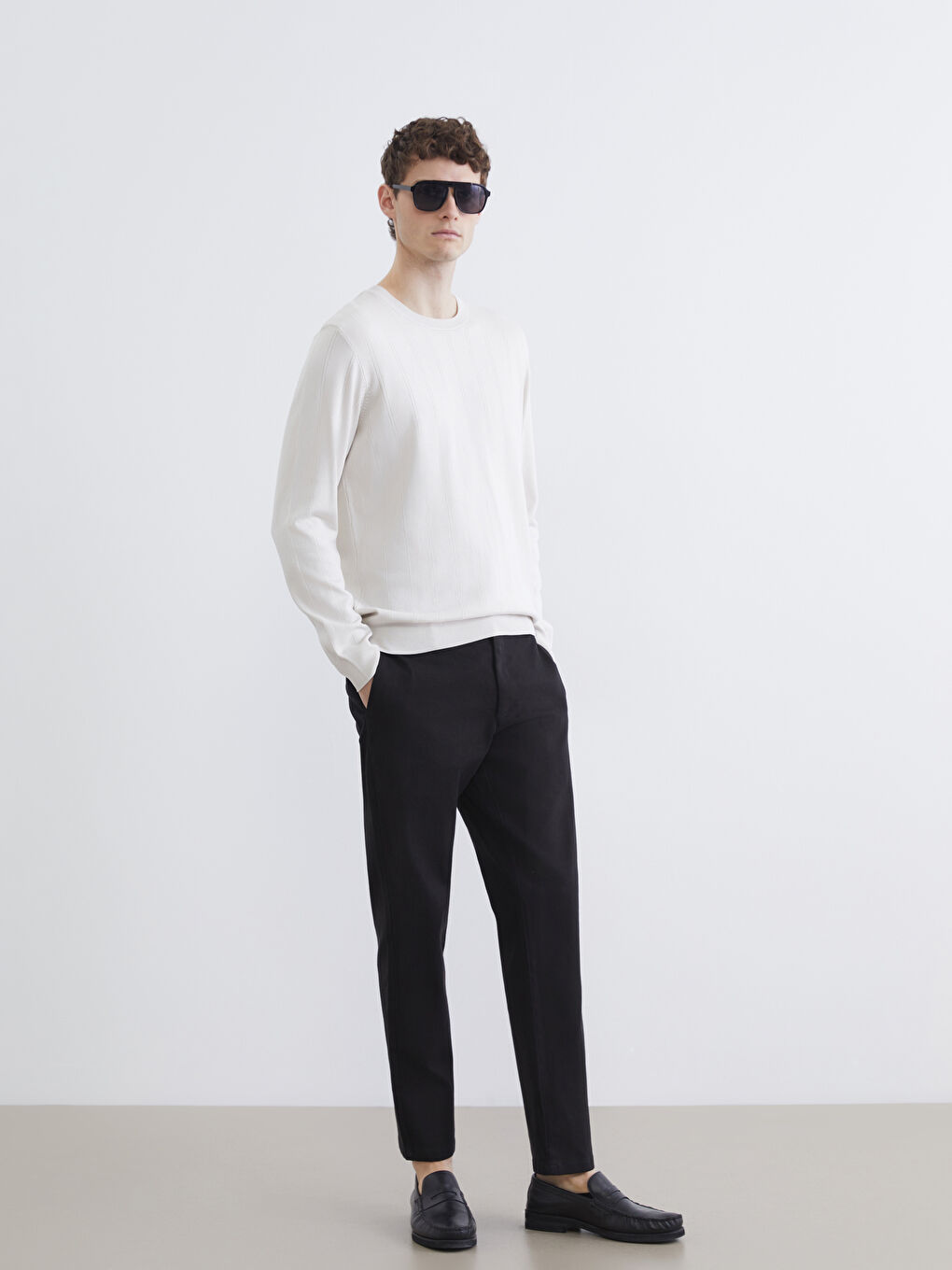 Classic Fit Gabardine Trousers
