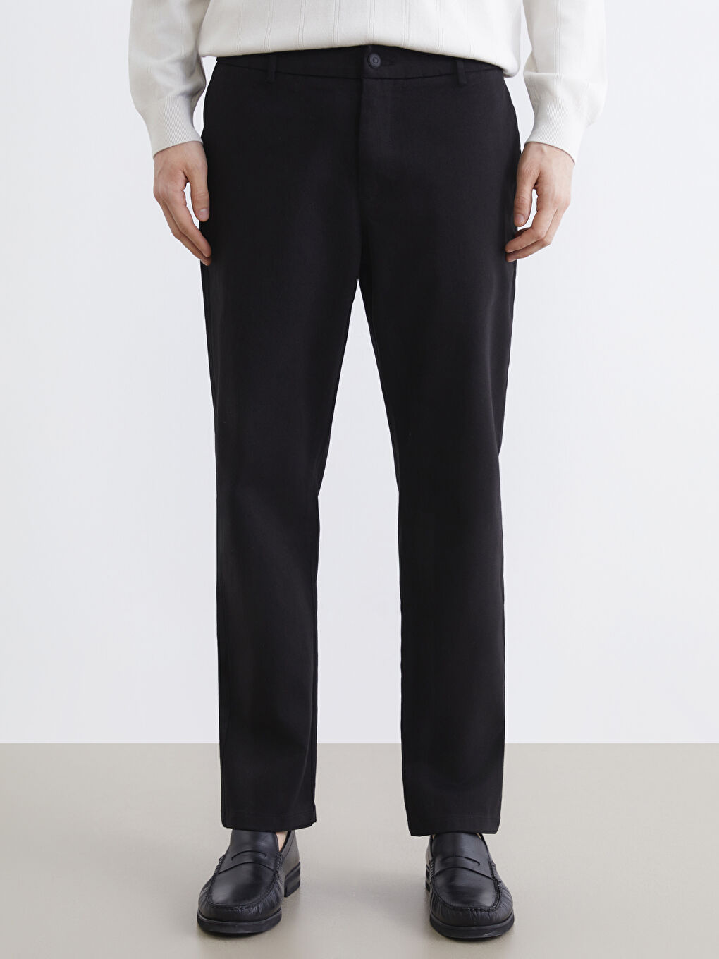 Classic Fit Gabardine Trousers-1