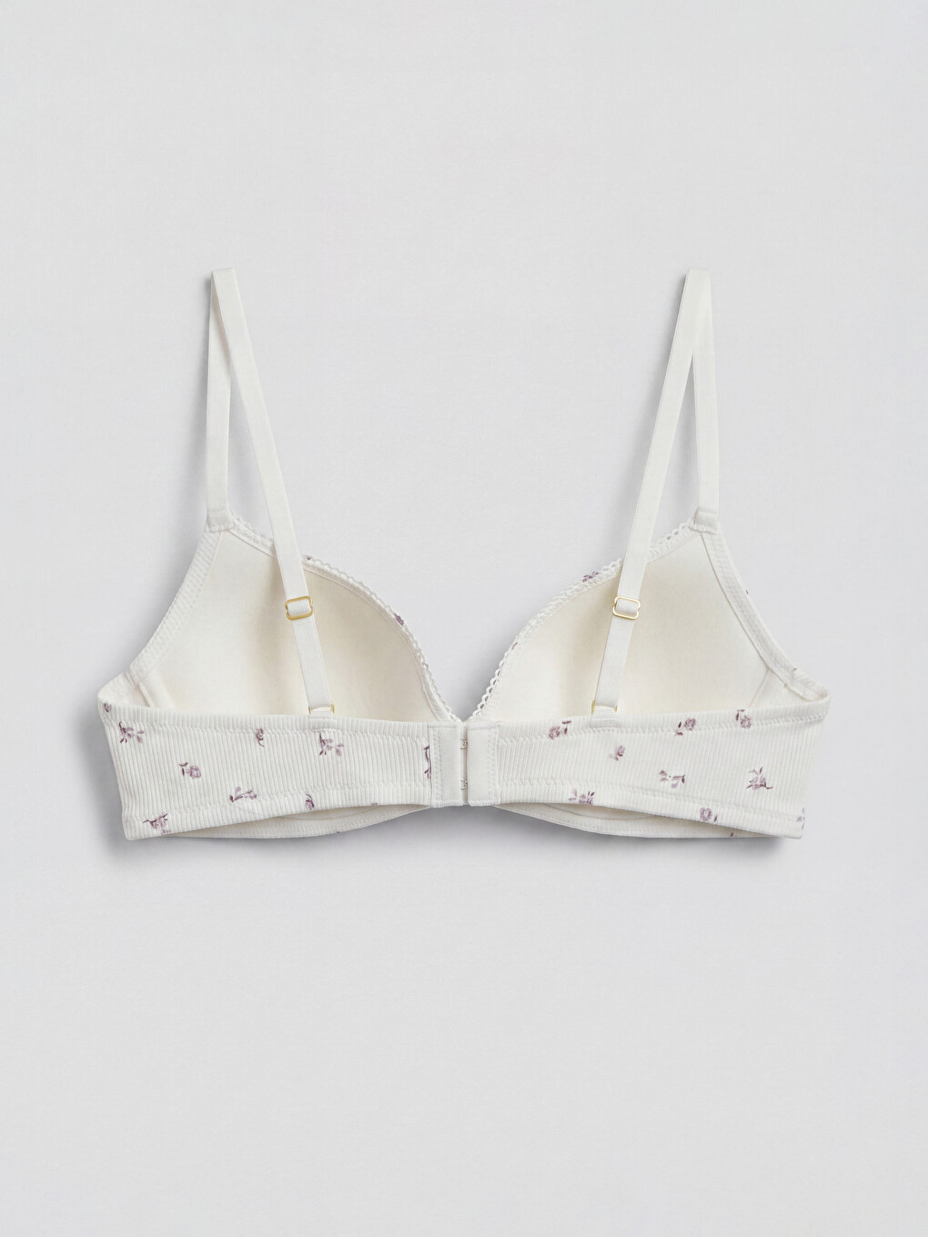 Non-Wired Non Padded Floral Triangle Bra-1