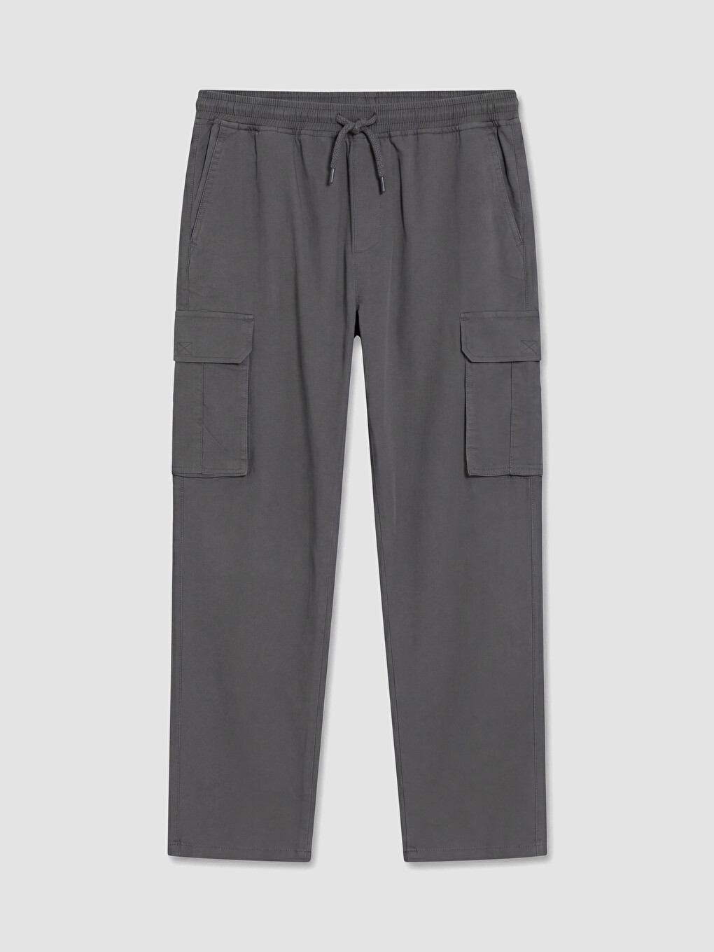 Relax Fit Poplin Men's Cargo Trousers-4
