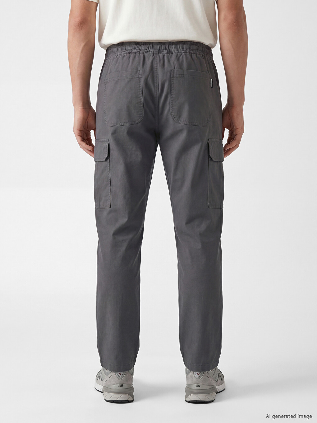 Relax Fit Poplin Men's Cargo Trousers-3
