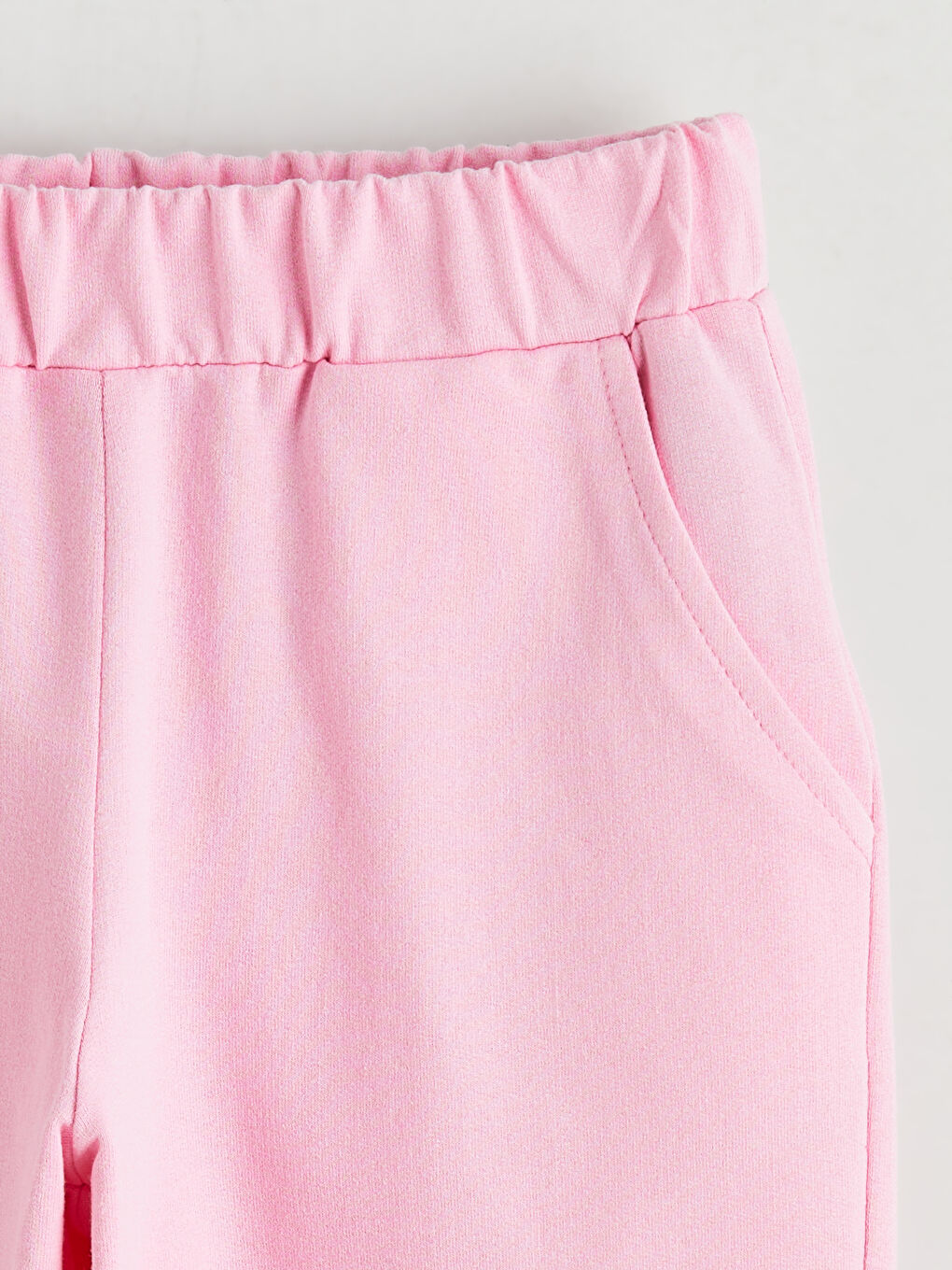 Pembe Beli Lastikli Kız Çocuk Şort-2