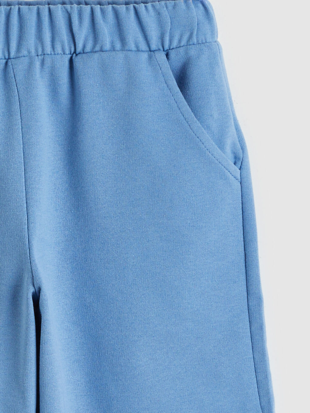 Mavi Beli Lastikli Kız Çocuk Şort-2