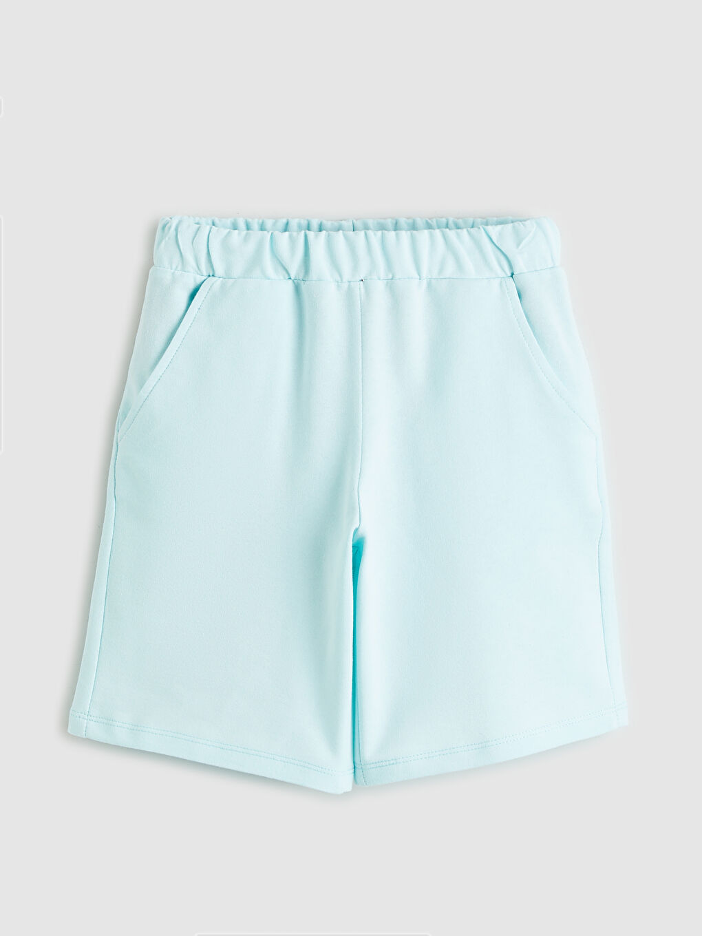 Yeşil Beli Lastikli Kız Çocuk Şort