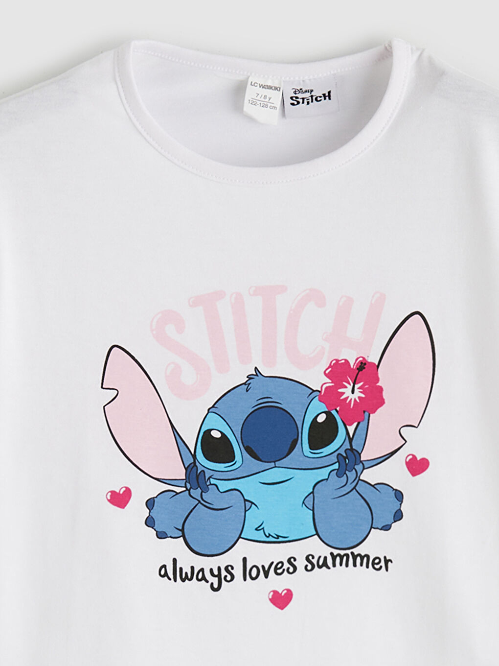 Stitch Printed Baby Girls' T-Shirt-2
