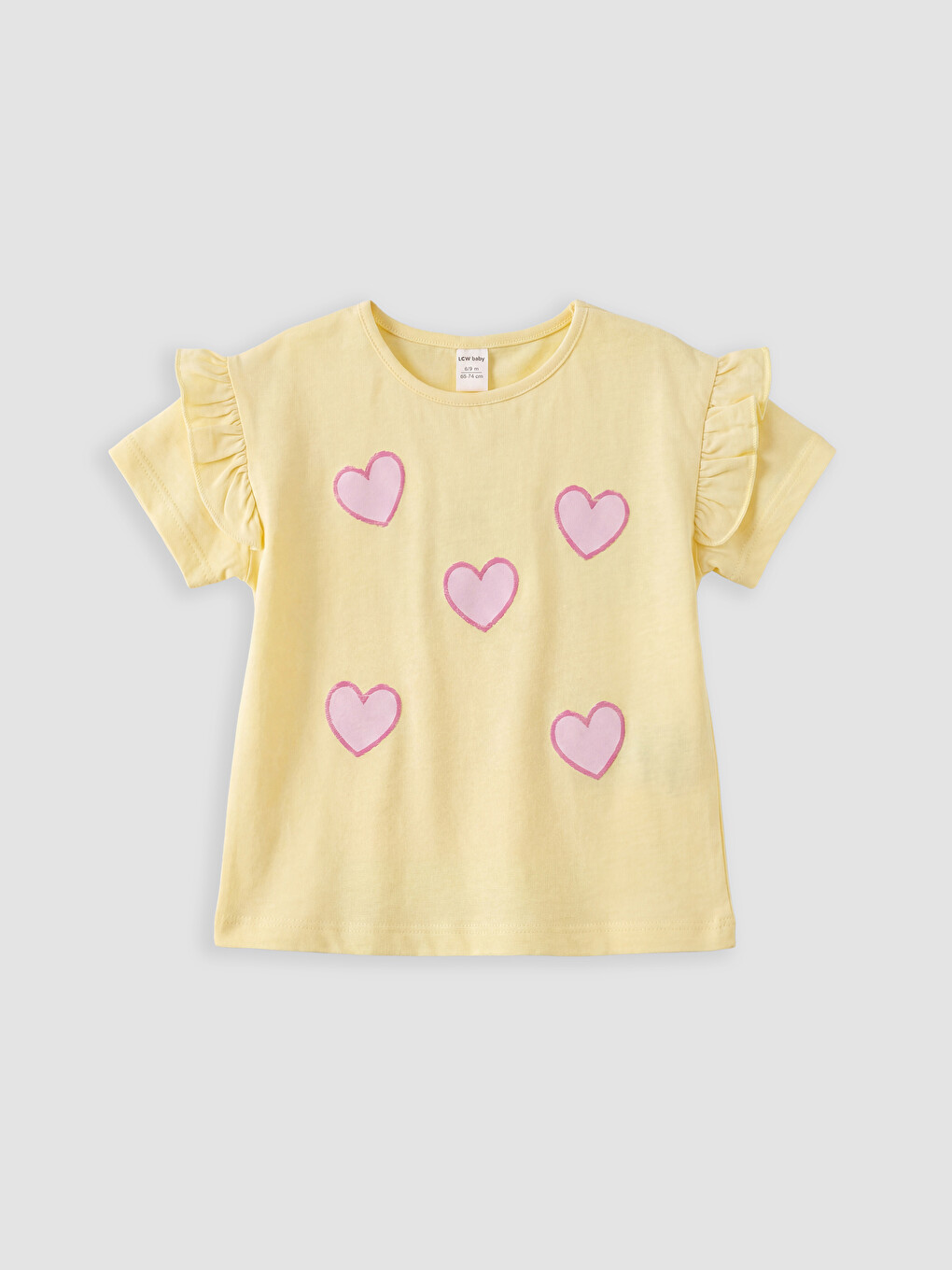 Crew Neck Ruffled Girls' T-Shirt