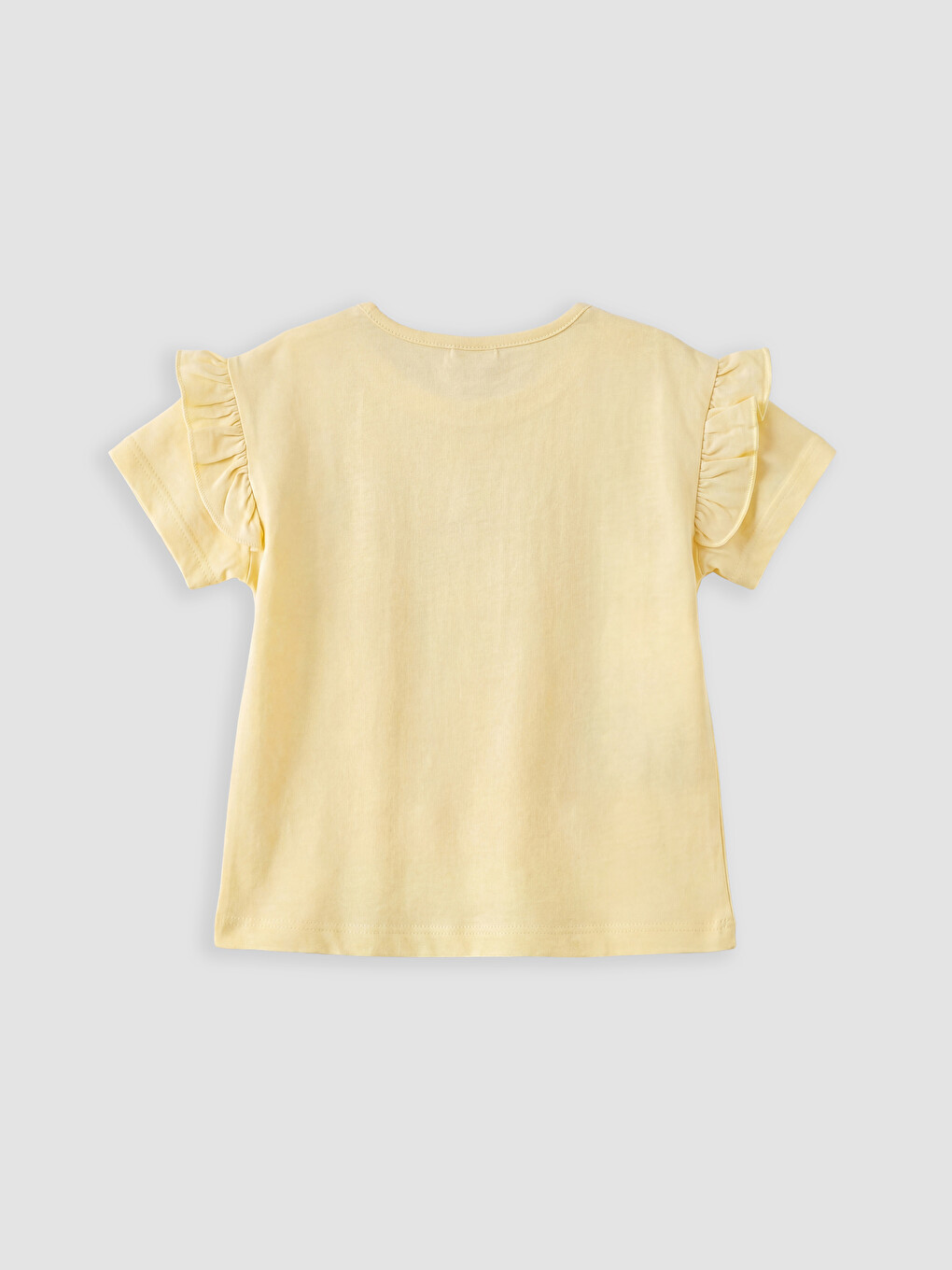 Crew Neck Ruffled Girls' T-Shirt-1