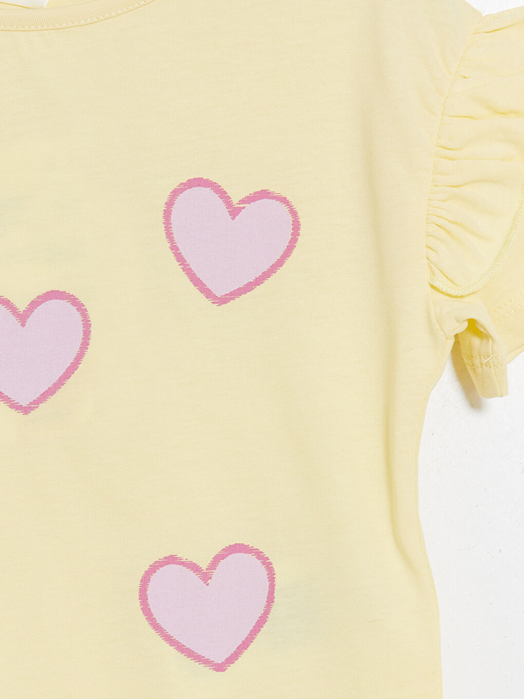 Crew Neck Ruffled Girls' T-Shirt-2