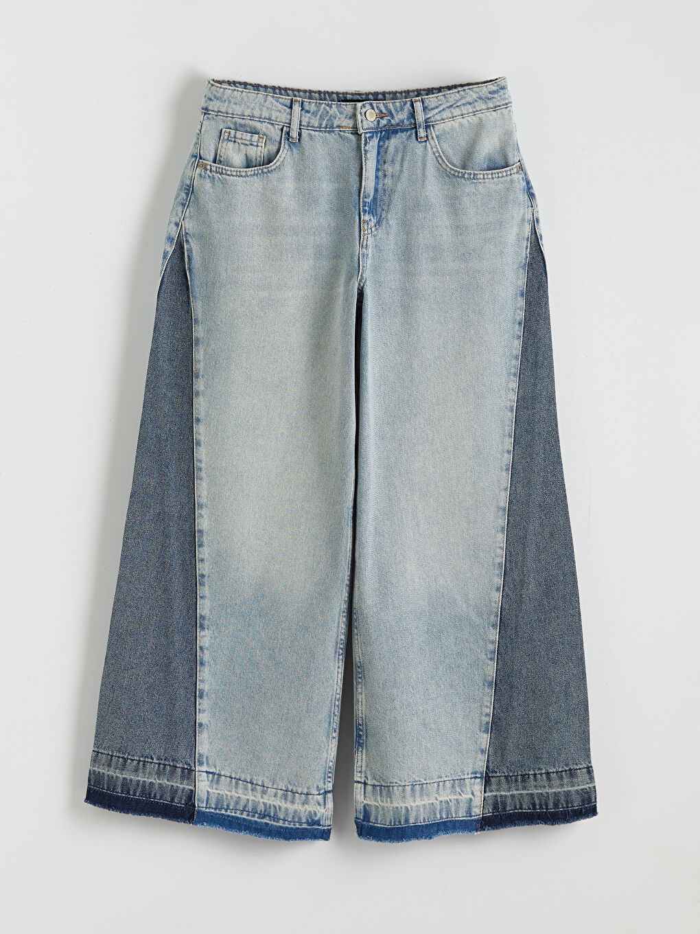 İndigo Wideleg Kadın Jean Pantolon-4