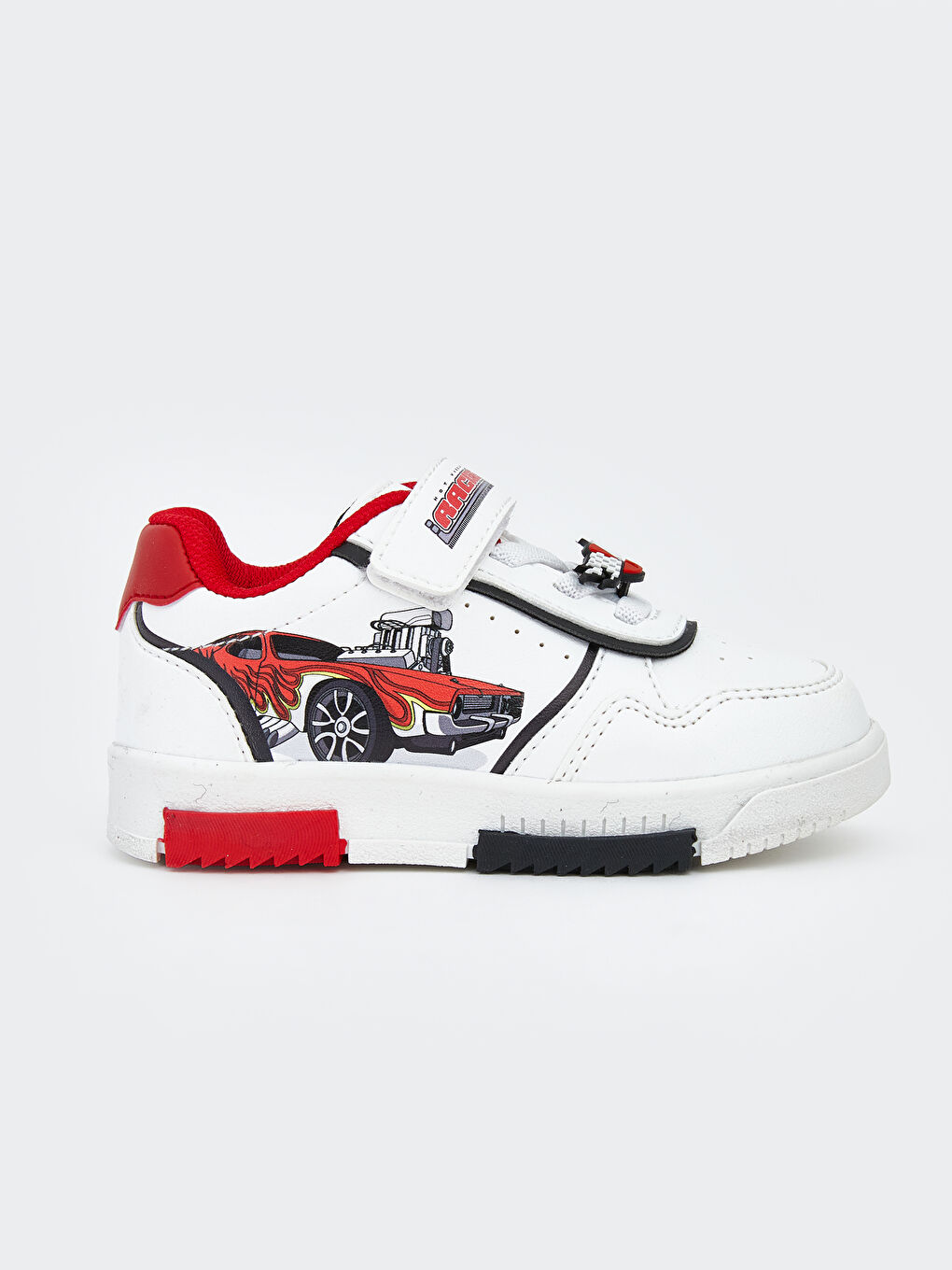 Beyaz Hot Wheels Baskılı Erkek Bebek Spor Ayakkabı-1